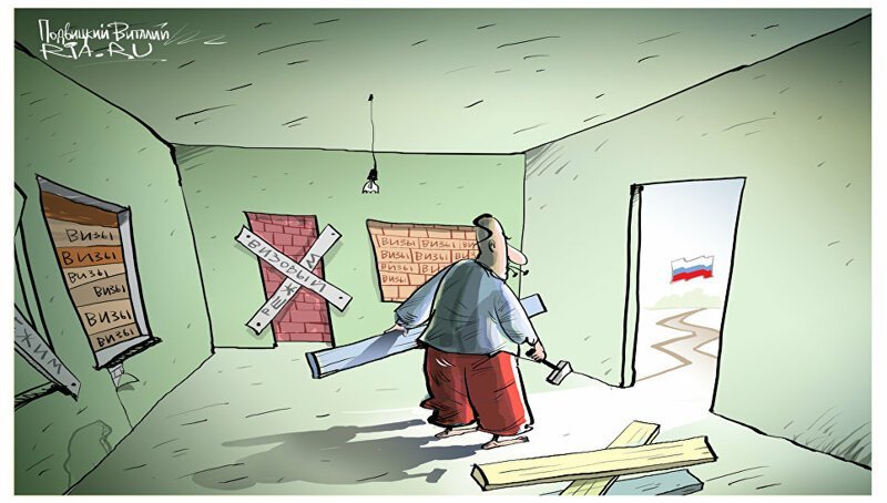 Политические карикатуры про мигрантов , ЕС и украину