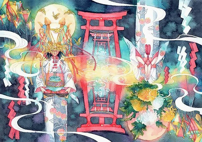 Алиса в японской Стране чудес: великолепные акварели Таупе Суюка