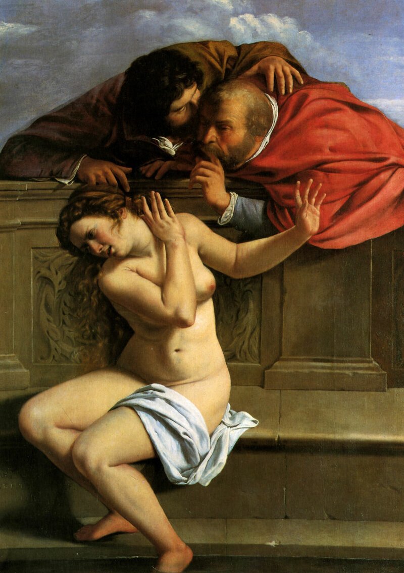 7. "Сусанна и старцы", Артемизия Джентилески, 1610 г.
