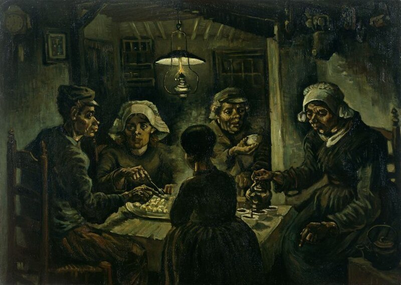 11. "Едоки картофеля", Винсент Ван Гог, 1885 г. 