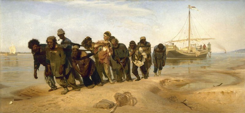 10. "Бурлаки на Волге", Илья Репин, 1873 г.
