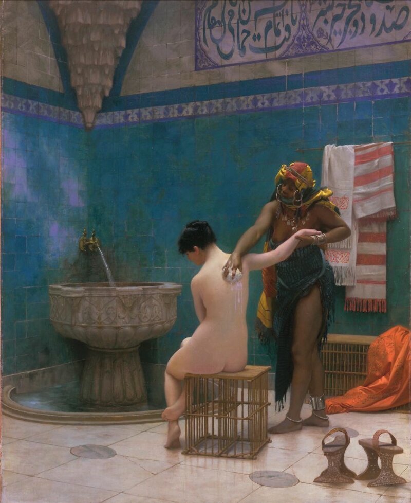 19. "Купальня", Жан-Леон Жером, 1885 г.