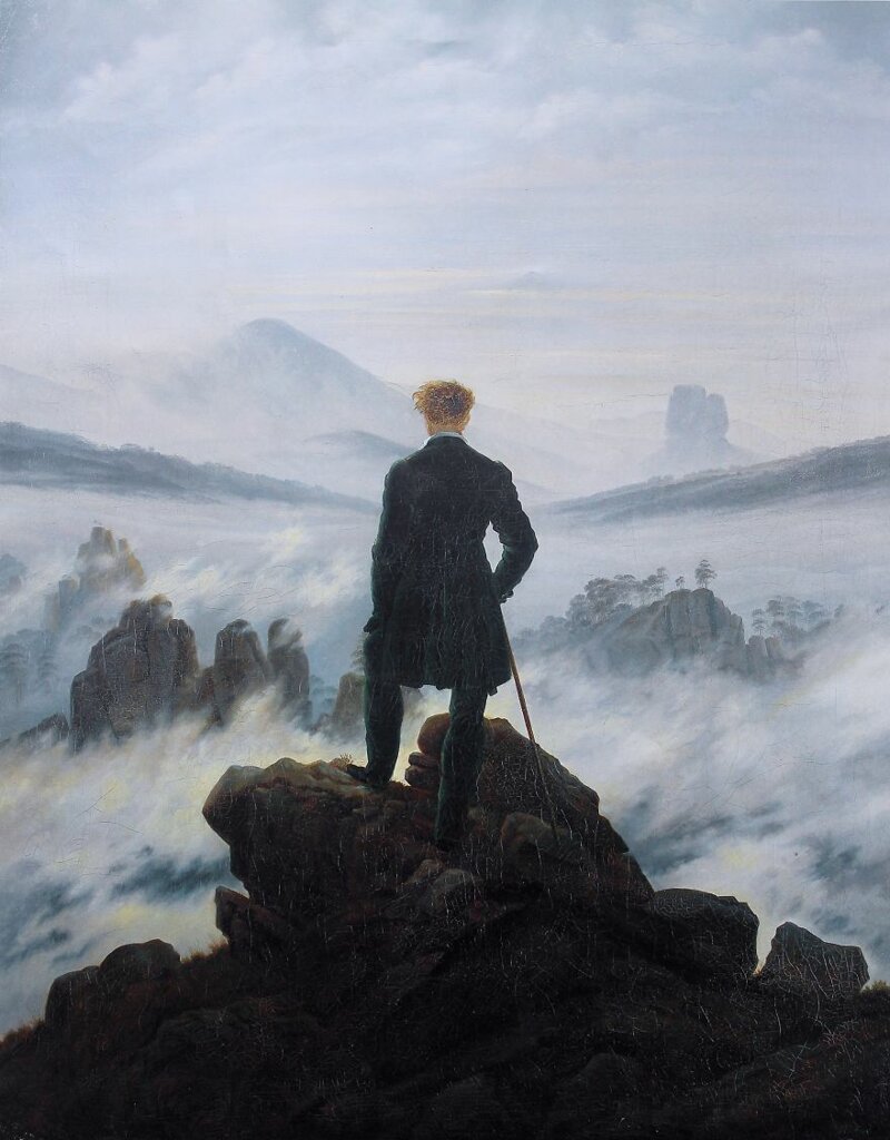 4. "Странник над морем тумана", Каспар Давид Фридрих, 1818 г.