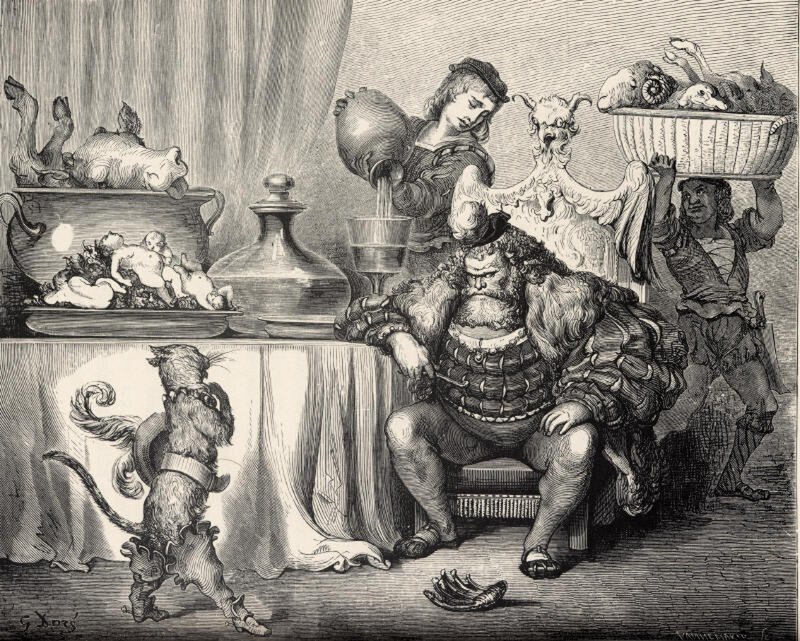 Иллюстрация Гюстава Доре к сказке Шарля Перро «Кот в сапогах»