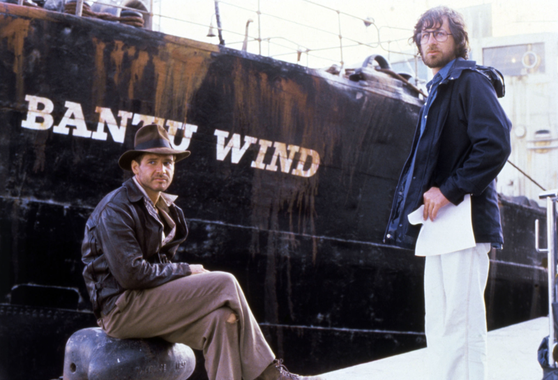 1981. Харрисон Форд и Стивен Спилберг на съемках «Искателей утраченного ковчега»