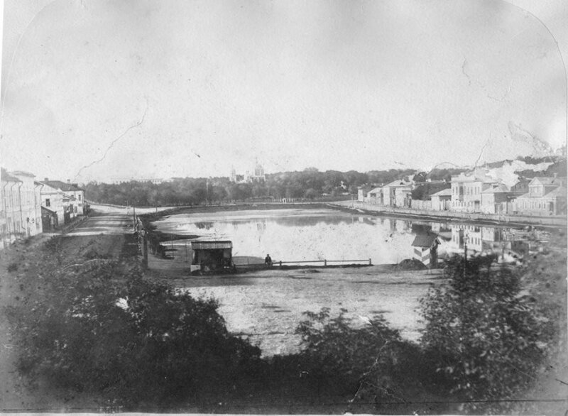 Река Неглинка - редкий снимок Фото 1860-х гг.