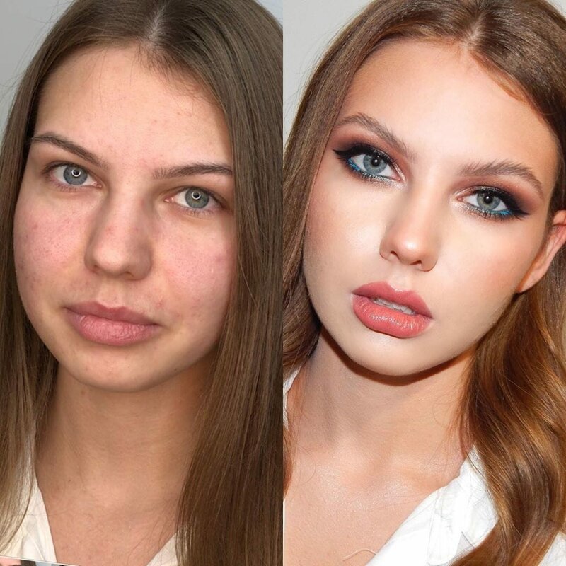 Топ до и после макияжа thumbnail