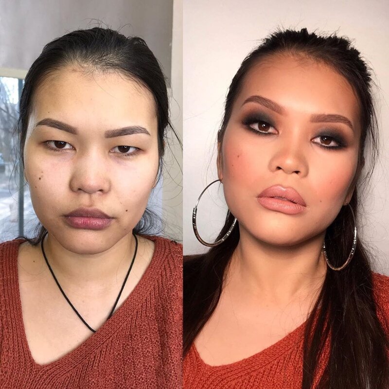 Вес до и после макияж thumbnail