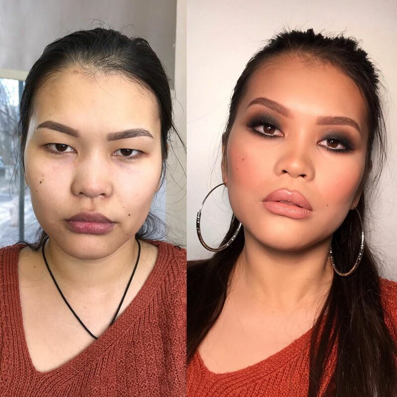 30 фотографий до и после, демонстрирующих силу макияжа