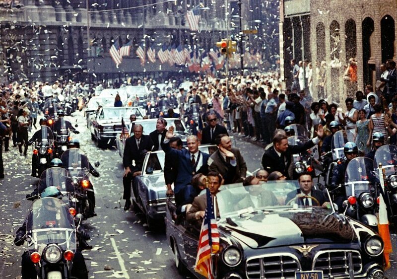 13 августа 1969. Встреча экипажа Аполлона-11 в США: