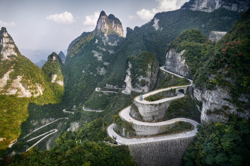 Горная дорога в Китае