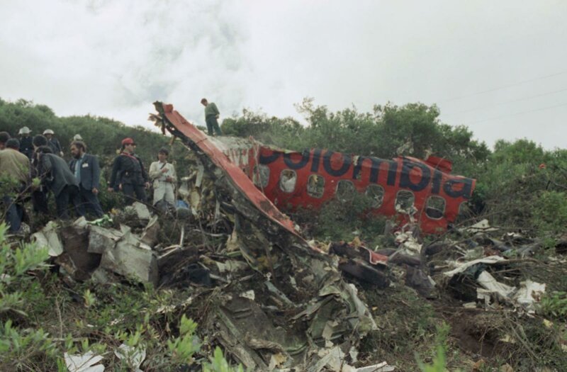 30 лет назад в ноябре 1989 года в небе над столицей Колумбии взорвался самолет, что было спланирован