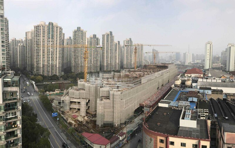 Ход постройки в Шанхае