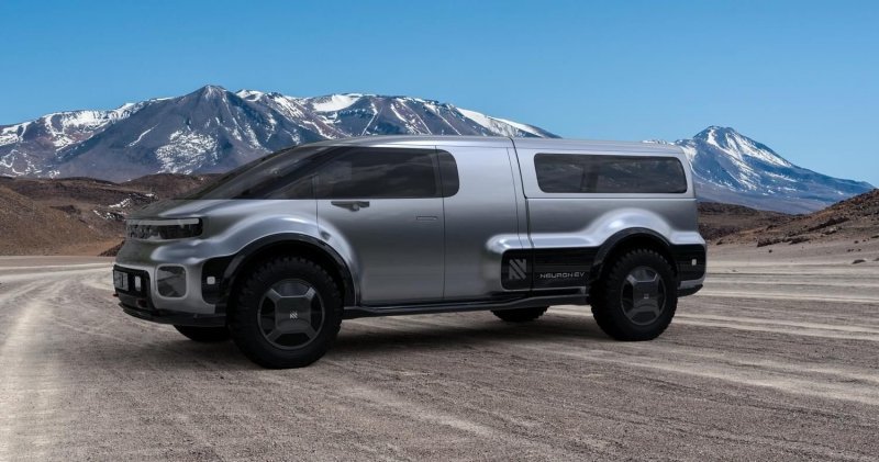 Американский стартап Neuron показал необычные электрические автомобиль-трансформер и грузовик