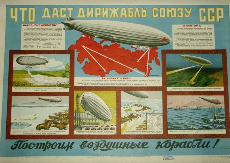 Крупнейший в Советском Союзе: полужесткий дирижабль В-6