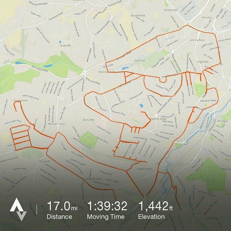 Карта активности strava