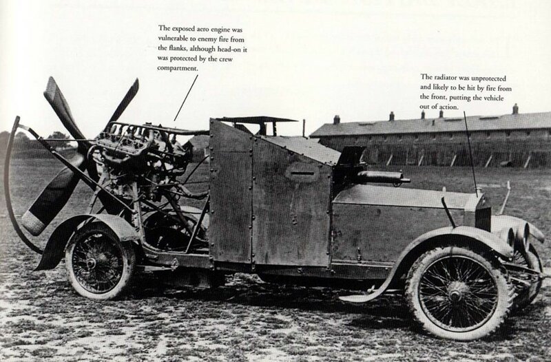 Экспериментальный винтомоторный разведывательный бронеавтомобиль Sizaire-Berwick (Великобритания). 1915 