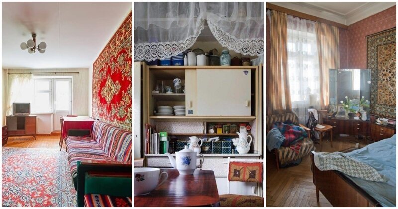 Серванты, хрусталь и ковры: 20 душевных интерьеров советских квартир