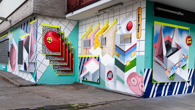 Немецкие мастера граффити приобщили супермаркет к футуризму