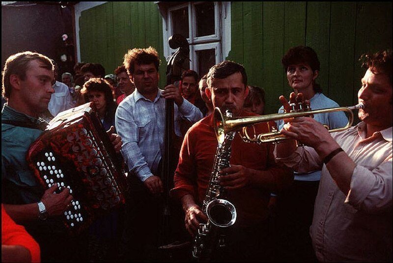 Деревня Черешенка. Оркестр на сельской свадьбе. 1988 год
