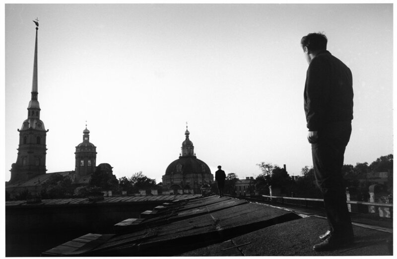 1967. Ленинград. Поэт Иосиф Бродский на крыше Петропавловской крепости