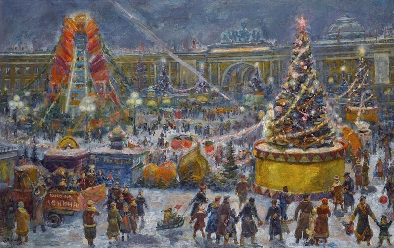 Празднование Нового года на Дворцовой площади