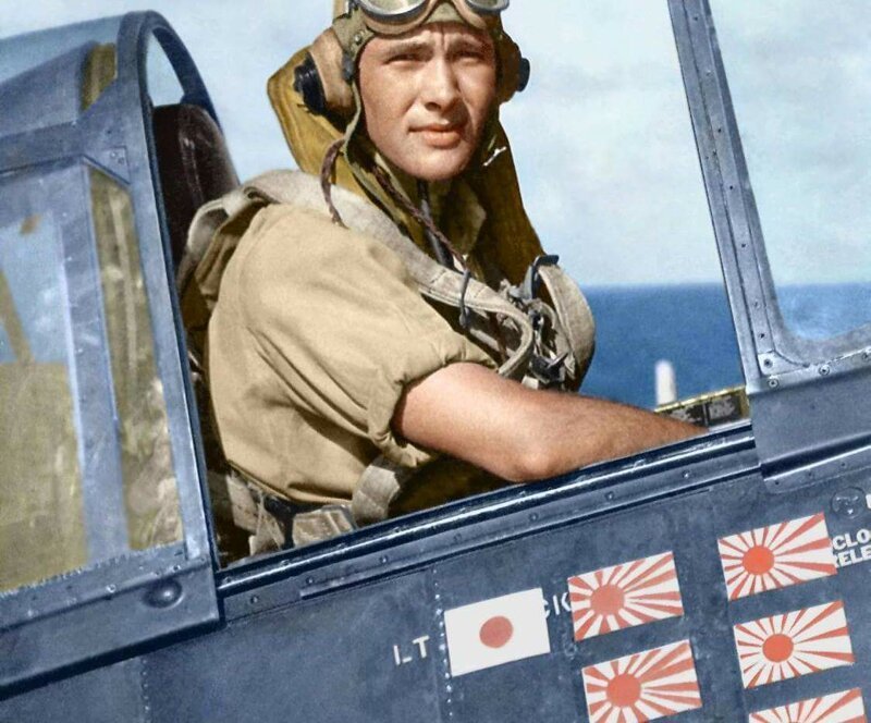 У этого летчика - шесть японцев из морской авиации и один ― из армейской.