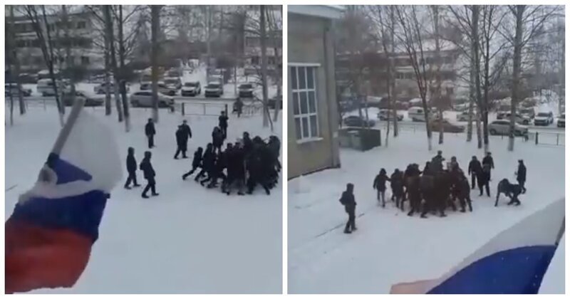 В Татарстане полицейские отрабатывали разгон митинга на школьниках