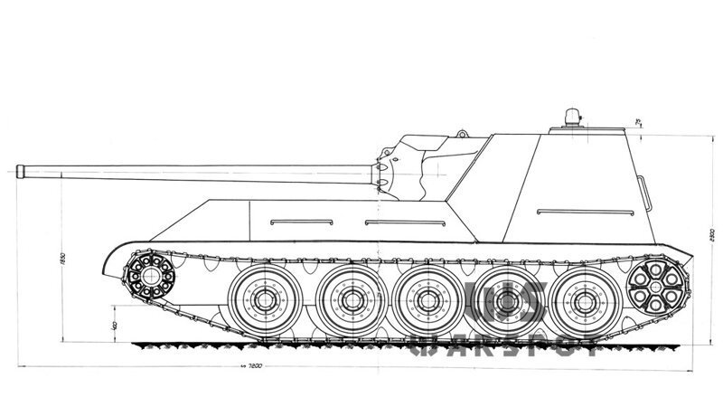 Проект СУ-101 как альтернатива с кормовым расположением орудия