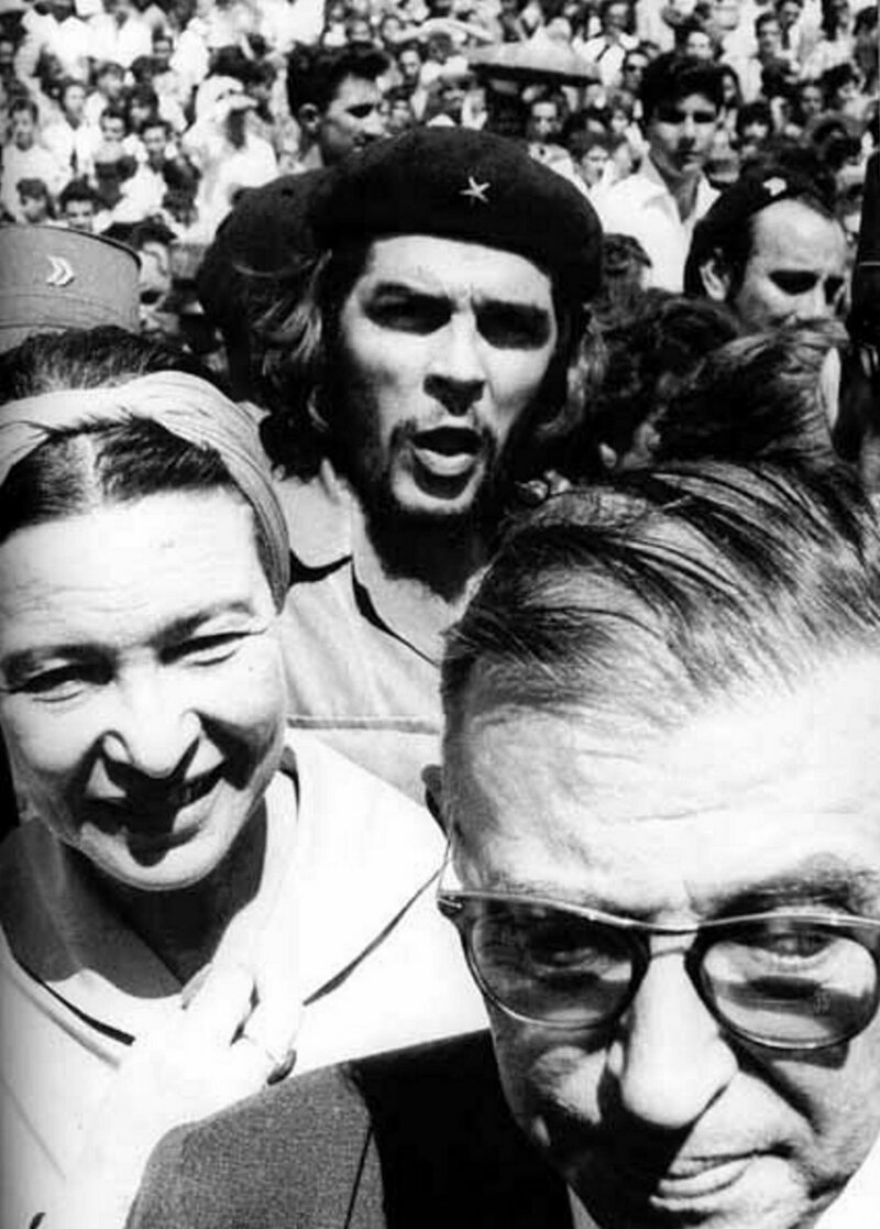 10. На фото Симона де Бовуар, Эрнесто Че Гевара и Жан-Поль Сартр на Кубе, 1960