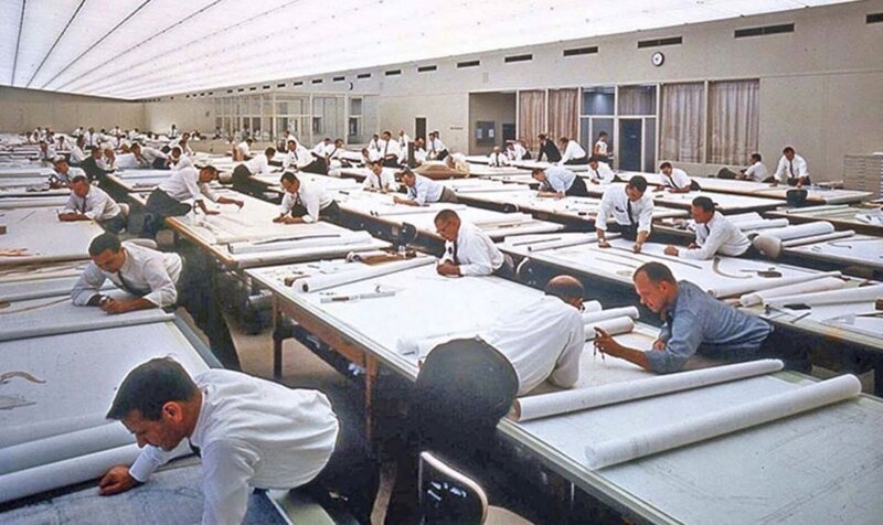 16. Как раньше выглядел технический центр компании "General Motors", 1960-е годы