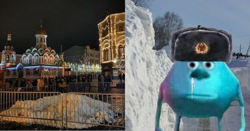 Снега нет, но вы держитесь: в Москву и на дачу Медведева завезли снег