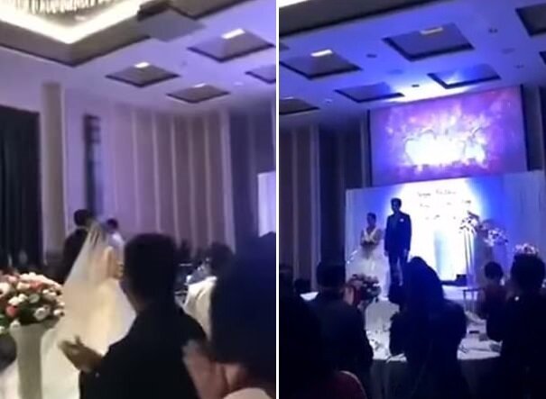 Жених показал во время свадьбы видео с изменой невесты