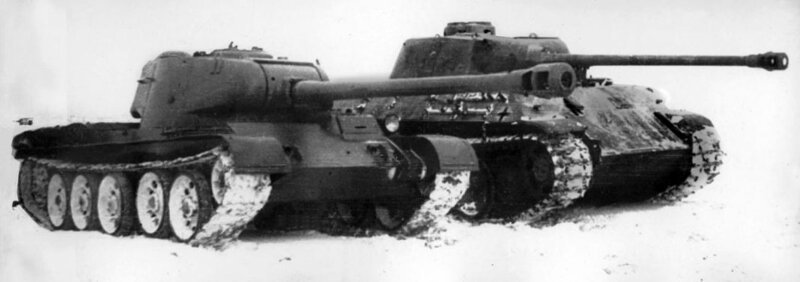Танки Т-44-122 и Т-V «Пантера» на сравнительных испытаниях