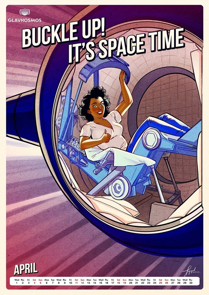 «Роскосмос» выпустил необычный календарь с девушками-космонавтами