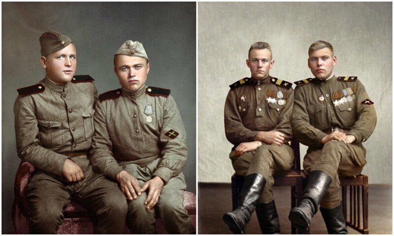 Цветные фото советских героев ВОВ