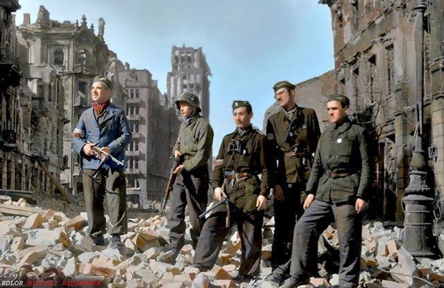 Варшавское восстание в цветных фотографиях