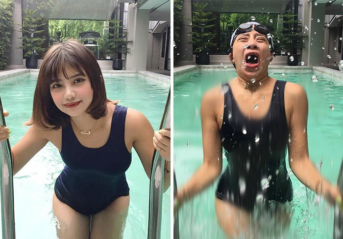30 лучших коллажей "Инстаграм* и реальность" от девушки из Таиланда