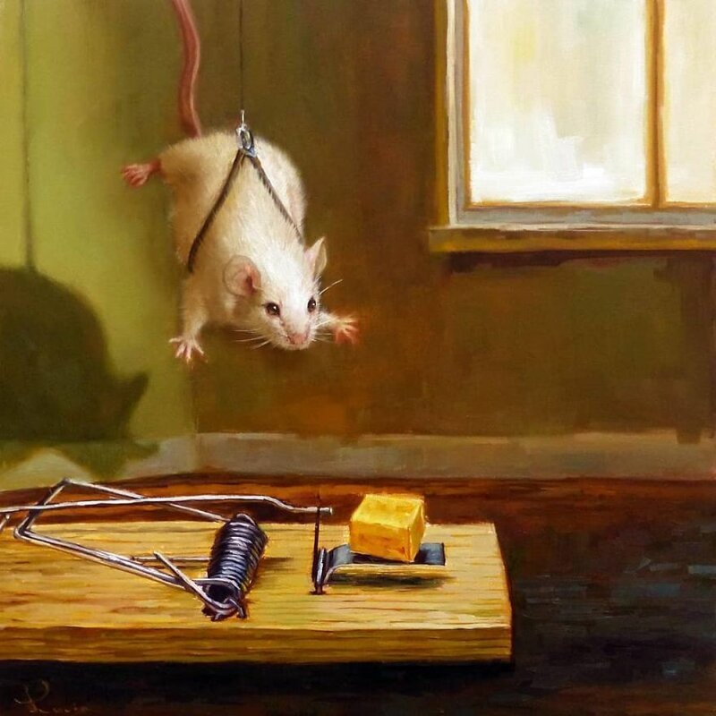 Художница рисует повседневную жизнь мышек в "человеческих" ситуациях