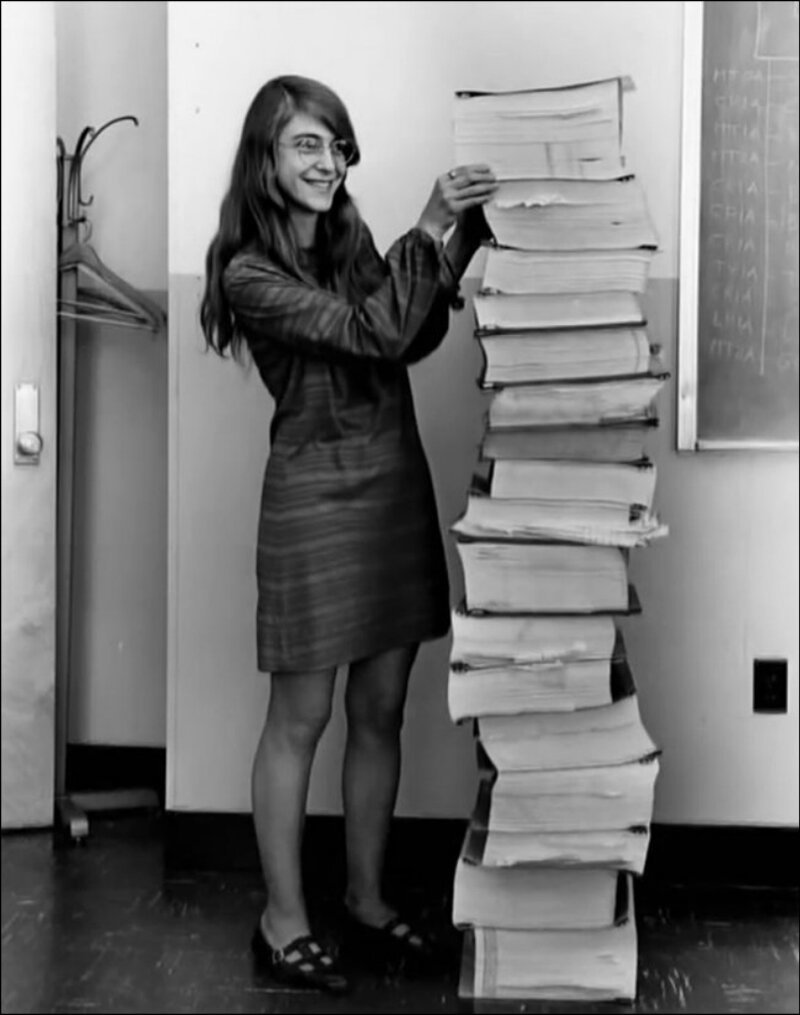 Маргарет Хэмилтон, главный инженер программного обеспечения в НАСА, 1969 год.