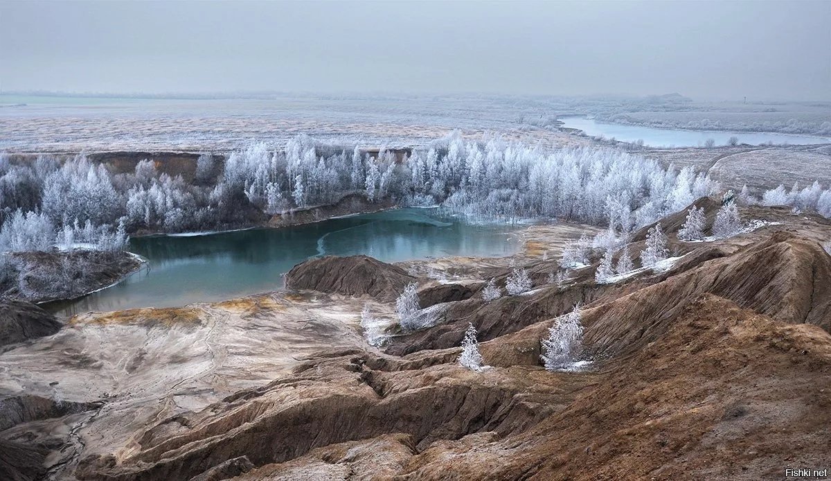 кондуки тульская область голубые озера зимой