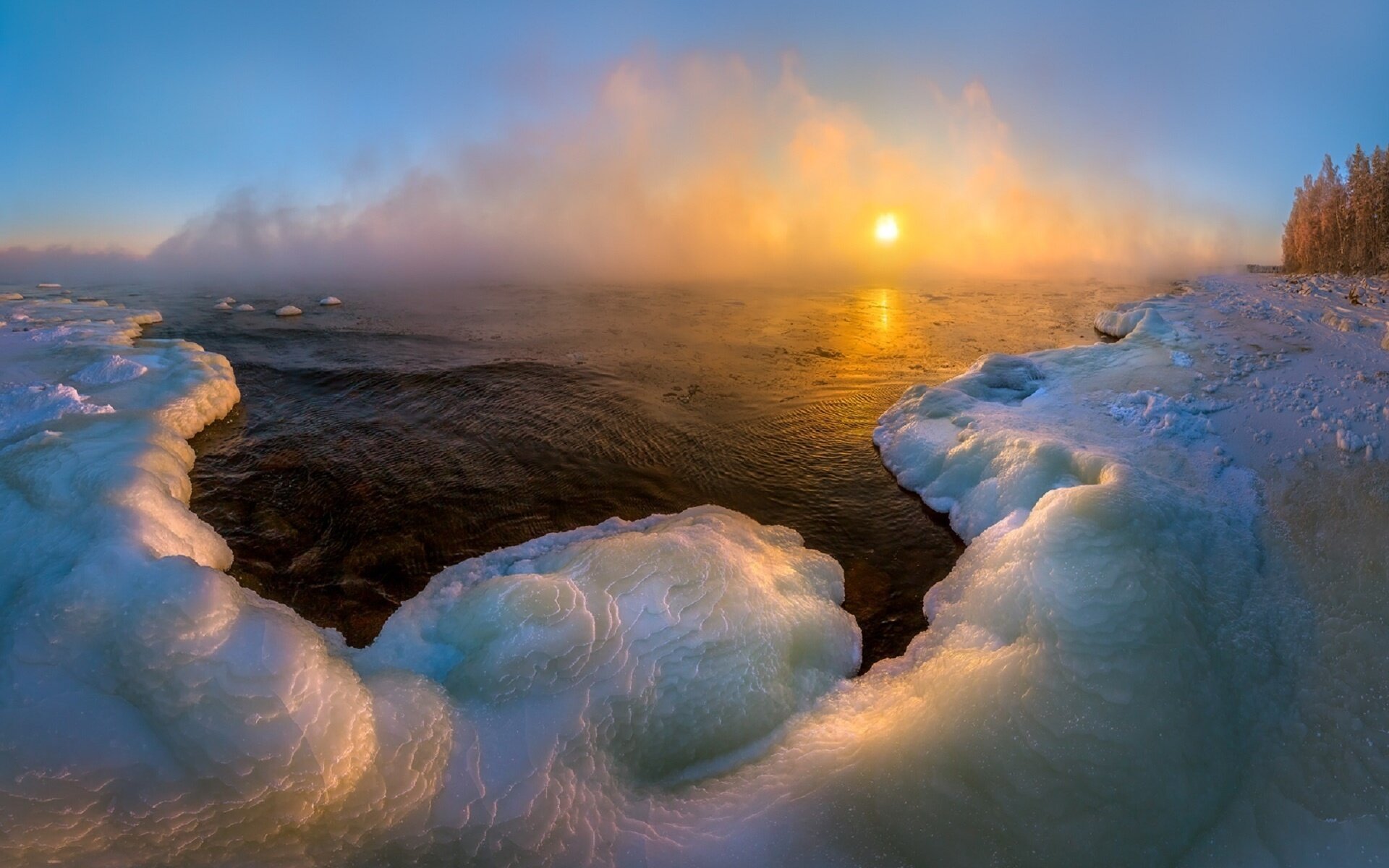 Ладожское озеро зимой