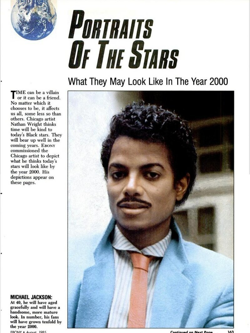 Майкл Джексон в 2000 году по версии журнала Ebony Magazine, 1985 год.