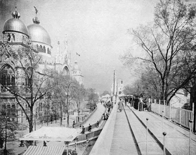 Движущийся тротуар Всемирной выставки 1900 года в Париже