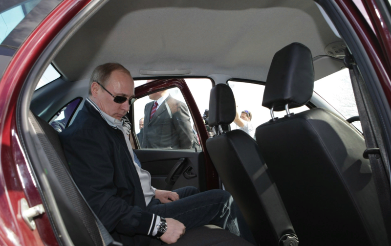 Путин в новой Lada Granta, 2011 год