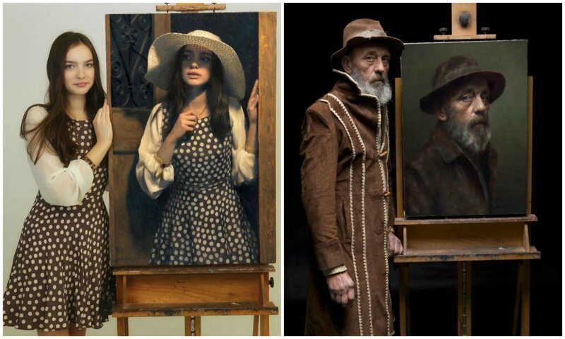 Польский художник показал моделей со своих портретов - сходство поражает