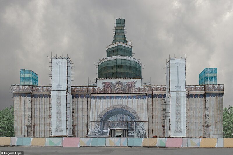 Здание с искусственным фасадом, Россия. Фото: Ольга Пегова