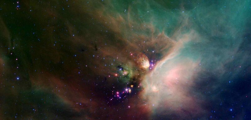 Молекулярное облако Ро Змееносца (400 световых лет от Земли)