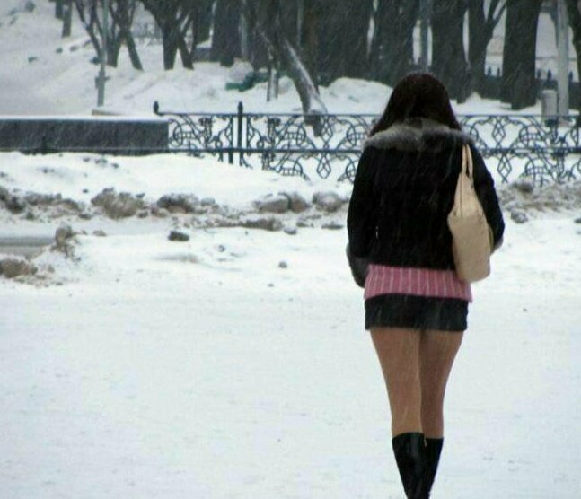 Зимой без тёплой одежды