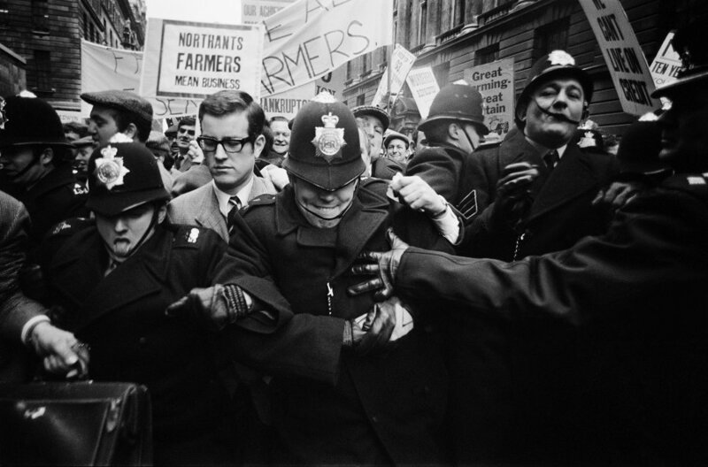 2 февраля 1970 года. Лондон, Уайтхолл. Фермеры протестуют.